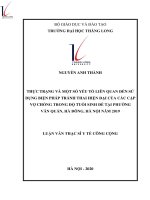 Thực trạng và một số yếu tố liên quan đến sử dụng biện pháp tránh thai hiện đại của các cặp vợ chồng trong độ tuổi sinh đẻ tại phường văn quán, hà đông, hà nội năm 2019 