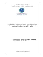 Hợp đồng đặt cọc theo quy định của pháp luật dân sự việt nam 