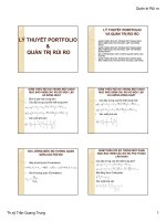 Bài giảng và tài liệu tham khảo Quản trị Rủi ro