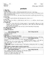 tuần gi¸o ¸n hãa häc 9 tuçn 32 so¹n ngµy 200409 tiõt 64 gi¶ng ngµy 240409 protein i môc tiªu 1 kiõn thøc hs n¾m protein lµ chêt c¬ b¶n kh«ng thó thiõu ®­îc cña c¬ thó sèng biõt ®­îc protein cã khè