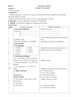 Week 4 Unit two At school