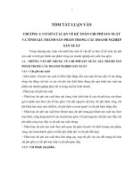 Tóm tắt luận văn thạc sĩ kế toán hoàn thiện kế toán chi phí sản xuất và tính giá thành sản phẩm tại các doanh nghiệp chế biến sữa trên địa bàn thành phố hà nội 