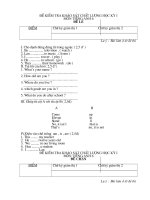 De khao sat chat luong HK I