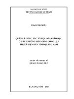 Quản lý công tác xã hội hóa giáo dục ở các trường mẫu giáo công lập thị xã điện bàn tỉnh quảng nam  