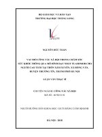 Tóm tắt luận văn thạc sĩ công tác xã hội vai trò công tác xã hội trong chăm sóc sức khỏe thông qua mô hình dạy nhảy flashmob cho người cao tuổi tại thôn xâm xuyên, xã hồng vân, huyện thường tín, thành phố hà nội 