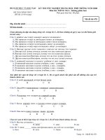 Đề thi tốt nghiệp THPT Quốc Gia môn Tiếng nga KPB 2007-2008 lần 1 mã đề 478