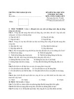 Đề thi học kì 2 môn Công nghệ lớp 9 năm 2018 có đáp án – Trường THCS Bình An