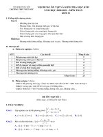 Nội dung ôn tập học kì 2 Toán 10 năm 2020 - 2021 trường THPT Việt Đức - Hà Nội - TOANMATH.com