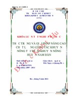 Khóa luận tốt nghiệp thực trạng và giải pháp nâng cao chất lượng công tác khuyến nông tại trạm khuyến nông huyện nam đàn 