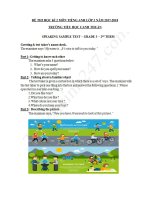 Đề thi học kì 2 môn Tiếng Anh lớp 3 năm 2017-2018 – Trường Tiểu học Canh Thuận