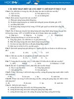 Câu hỏi trắc nghiệm quang hợp ở thực vật Sinh học 11 mức độ nhận biết