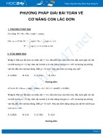 Phương pháp giải bài toán về Cơ năng con lắc đơn môn Vật Lý 10 năm 2021