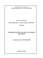 Chế định nguyên thủ quốc gia trong hiến pháp 