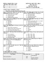 phòng gdđt hòa vang phòng gdđt hòa vang kiểm tra một tiết đề a trường thcs hòa tiến môn ngữ văn 9 hs phân môn văn học lớp 9 phần thơ và truyện hiện đại i phần trắc nghiệm 2 điểm khoanh tròn vào