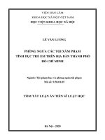 phòng ngừa các tội xâm phạm tình dục trẻ em trên địa bàn thành phố hồ chí minh  tt 