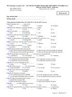 Đề thi tốt nghiệp THPT Quốc Gia môn Tiếng pháp phân ban 2007-2008 lần 2 mã đề 527
