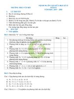 Đề cương ôn tập giữa học kì 2 Toán 8 Vân Hồ năm học 2017 - 2018