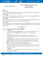 Bộ 5 đề thi chọn HSG môn Lịch Sử 11 có đáp án năm 2021 Trường THPT Vĩnh Cửu