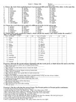 unit 1 home life unit 1 home life name class 12a i choose the word whose underlined part is pronounced differently from that of the others in the same line 1 a rains b speaks c wants d laughs 2 a live