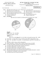 Đề thi học kì 2 môn Địa lí 11 năm 2017-2018 có đáp án – Trường THPT Lý Thái Tổ – Mã đề 114