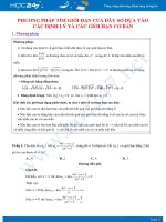 Phương pháp tìm giới hạn của dãy số dựa vào các định lý và các giới hạn cơ bản