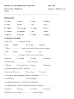 education and training department of binh phuoc mock exam nguyen khuyen high school english 10 allotted time 60 minutes i pronunciation 1 a cousin b please c music d classical 2 a price b centre c c