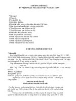 chương trình chương trình lễ kỷ niệm ngày nhà giáo việt nam 20112009 văn nghệ 1chào cờ 2tuyên bố lí do 3giới thiệu đại biểu 4ôn lại kỉ niệm ngày truyền thống nhà giáo việt nam 5học sinh tặng h