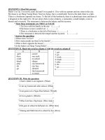 question i question i read this passage hello i’m tai i’m twelve years old and i’m in grade 6 i live with my parents and my sister in the city my house is on hung vuong street near my house the is a