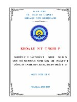 NGHIÊN cứu các NHÂN tố ẢNH HƯỞNG đến QUYẾT ĐỊNH MUA sản PHẨM GẠCH ốp lát tại CÔNG TY TNHH MTV XD SX TM DV PHÁT sơn 