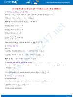 Lý thuyết và bài tập về giới hạn của hàm số