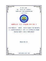 CÁC NHÂN tố ẢNH HƯỞNG đến QUYẾT ĐỊNH MUA của KHÁCH HÀNG tổ CHỨC tại CÔNG TY TNHH TRANG TRÍ nội THẤT TIÊN PHÁT 