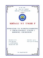 ĐÁNH GIÁ HOẠT ĐỘNG DIGITAL MARKETING tại TRUNG tâm đào tạo âm NHẠC KIDSMUSIC – CHI NHÁNH HUẾ 