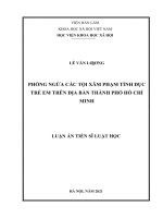 phòng ngừa các tội xâm phạm tình dục trẻ em trên địa bàn thành phố hồ chí minh 