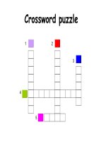 slide 1 crossword puzzle 2 3 4 5 1 number 1 a person who assists the bridegroom at his wedding number 2 a holiday taken by a newly married couple number 3 property or money brought by a bride to her h