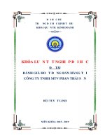 ĐÁNH GIÁ HOẠT ĐỘNG bán HÀNG tại CÔNG TY TNHH MTV PHAN THÁI sơn 
