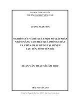Luận văn thạc sĩ nghiên cứu và đề xuất một số giải pháp nhằm nâng cao hiệu quả phòng cháy và chữa cháy rừng tại huyện 