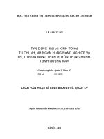 Luận văn thạc sĩ kinh doanh và quản lý tín dụng đối với kinh tế hộ tại chi nhánh ngân hàng nông nghiệp và phát triển nông thôn huyện thăng bình tỉnh quảng nam 