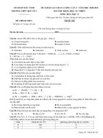 Đề thi thử THPT môn Hóa Học 2021 Thi TN trường Quế Võ 1 - Bắc Ninh (Lần 2) -