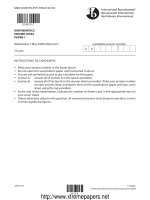 Đề thi dành cho học sinh học hệ tú tài quốc tế trình độ higher level năm 2008