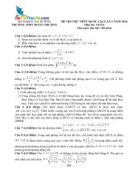Đề thi thử đại học môn Toán trường THPT Đoàn Thượng
