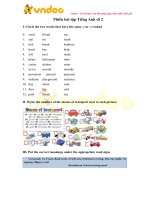 Phiếu bài tập ôn ở nhà môn Tiếng Anh lớp 7- số 2