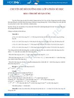 Chuyên đề bồi dưỡng học sinh giỏi toán 6