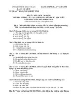 BỘ CÂU HỎI TRẮC NGHIỆMLỚP BỒI DƯỠNG LÝ LUẬN CHÍNH TRỊ DÀNH CHO HỌC VIÊNLỚP ĐẢNG VIÊN MỚI KHÓA I/2020(400 câu dành cho học viên nghiên cứu)
