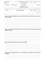 Đề thi học kì 2 lớp 7 môn Sinh năm 2017-2018 có đáp án – Trường THCS Bình An