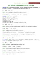 Đề thi thử THPT môn Hóa Học 2021 Thi TN trường Mai Thúc Loan - Hà Tĩnh -