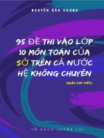 95 đề thi vào lớp 10 môn Toán của Sở trên cả nước hệ ...