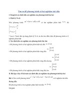 Tính m để phương trình bậc hai có hai nghiệm trái dấu