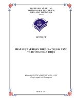 Pháp luật về hoàn thuế giá trị gia tăng và hướng hoàn thiện 