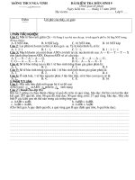tr­êng thcs nga vþnh tr­êng thcs nga vþnh bµi kióm tra m«n sinh 9 thêi gian 45 phót ngµy kióm tra th¸ng 11 n¨m 2009 hä vµ tªn líp 9 §ióm lêi phª cña thçy c« gi¸o i phçn tr¾c nghiöm c©u 1 mét tõ
