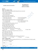 Bộ 5 đề thi HK2 môn Hóa học 8 có đáp án năm 2021 Trường THCS Xuân Dương